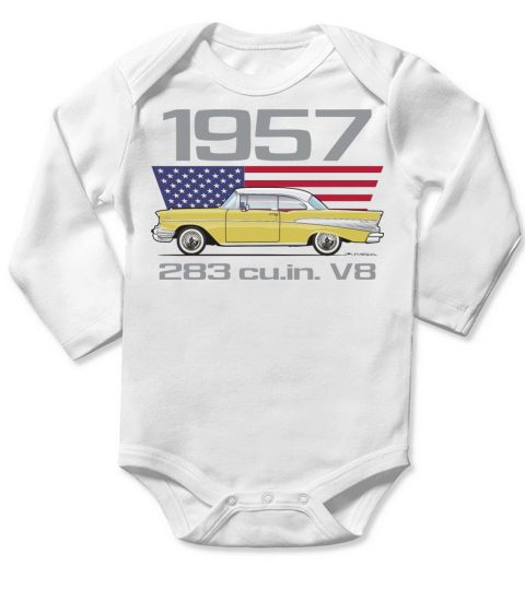 1957 Coronado Yellow Long Sleeve Baby One-Piece