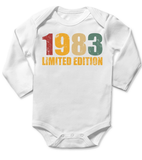 40th birthday vintage 1983 limited edition Long Sleeve Baby One-Piece