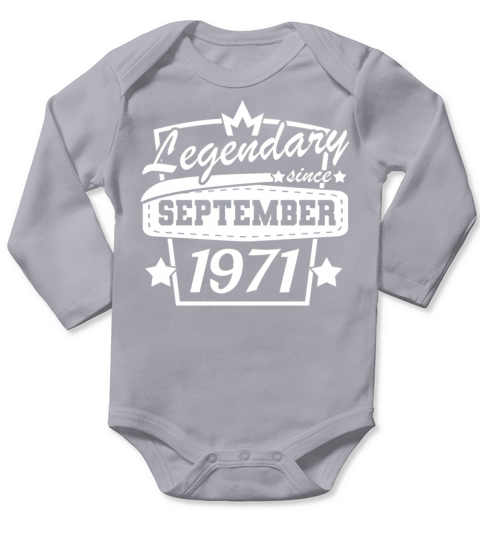 50th birthday September 1971 vintage retro Long Sleeve Baby One-Piece