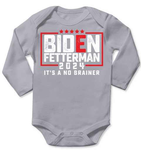 Biden Fetterman 2024 Vintage Long Sleeve Baby One-Piece