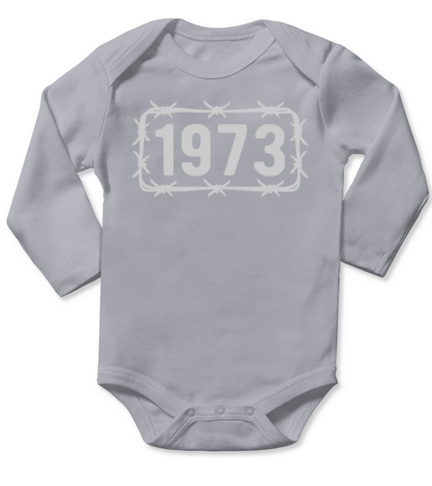 Birthday Vintage 1973 Barbed Wire Long Sleeve Baby One-Piece