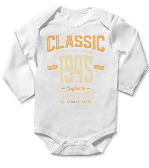 Classic 1945 78th Birthday Long Sleeve Baby One-Piece