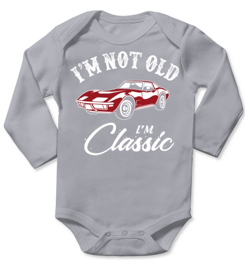 Classic Corvette Long Sleeve Baby One-Piece