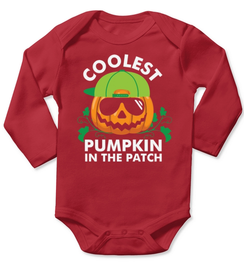 Coolest Funny Quote Pumpkin In The Patch Men Boys Long Sleeve Baby One-Piece