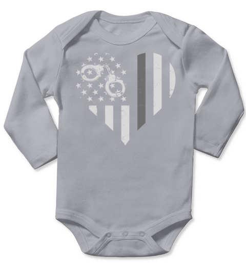 Correctional Officer Patriotic Long Sleeve Baby One-Piece