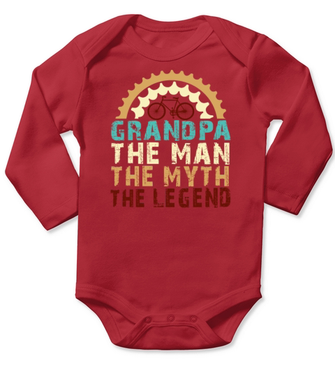 Grandpa The Man The Myth The Legend Long Sleeve Baby One-Piece