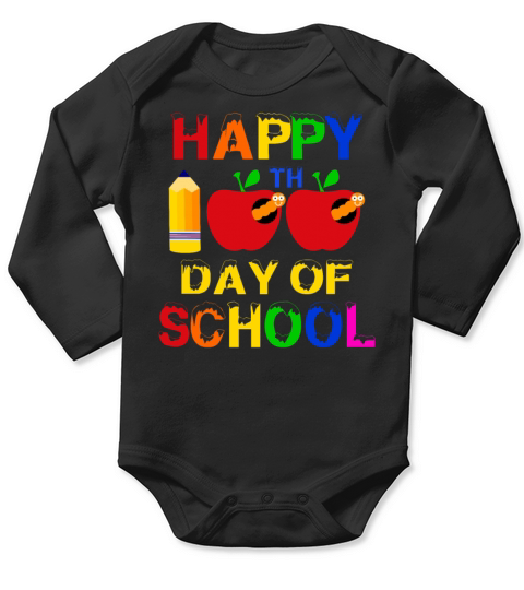 Happy 100 day of school gift Long Sleeve Baby One-Piece