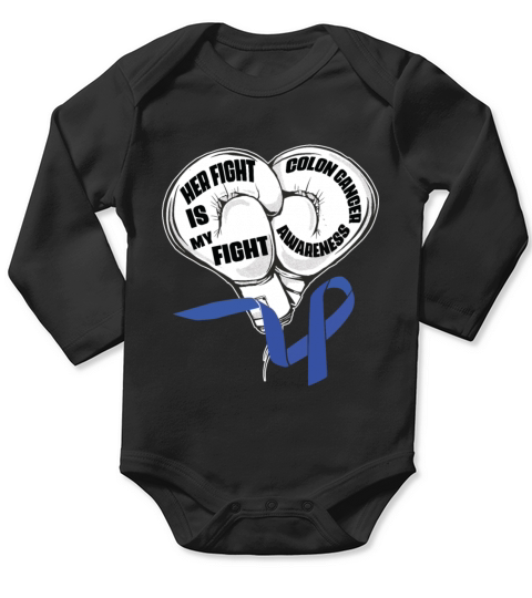 I Wear Blue Colon Cancer Awareness Survivor Long Sleeve Baby One-Piece