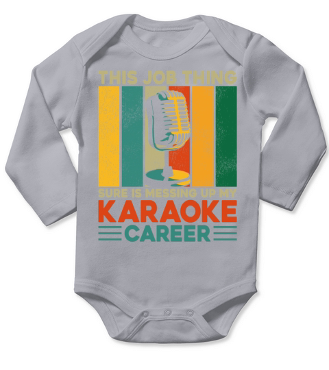 Karaoke Singer Retro Vintage This Long Sleeve Baby One-Piece