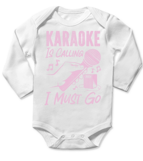 Karaoke Singer Vintage Karaoke Is Long Sleeve Baby One-Piece