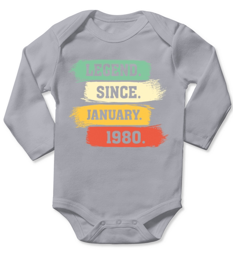 Legend Since January 1980 Long Sleeve Baby One-Piece