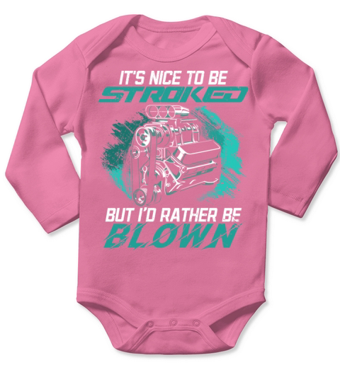 Nice To Be Stroked Drag Racing for Racecar Driver Long Sleeve Baby One-Piece