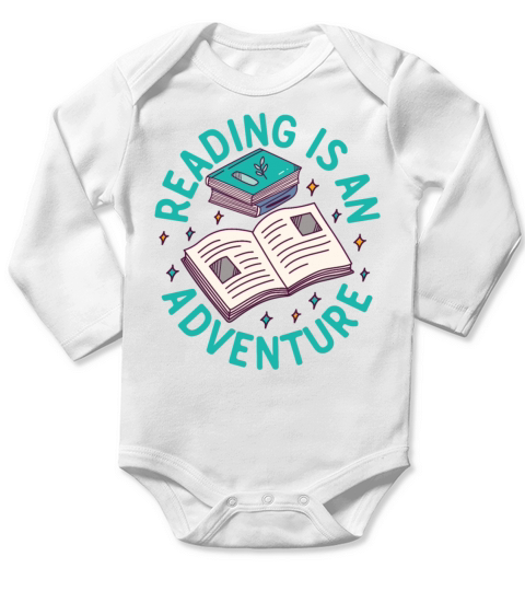 Reading Is An Adventure - Book Quote Book Lover Long Sleeve Baby One-Piece