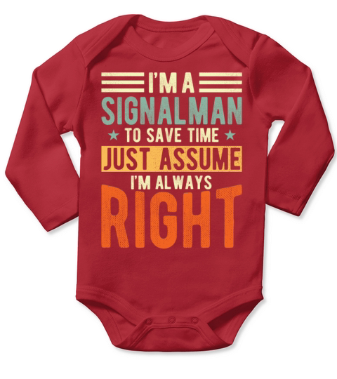 Signalman Long Sleeve Baby One-Piece
