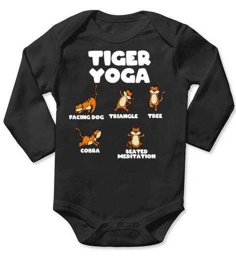 Tiger Yoga Long Sleeve Baby One-Piece
