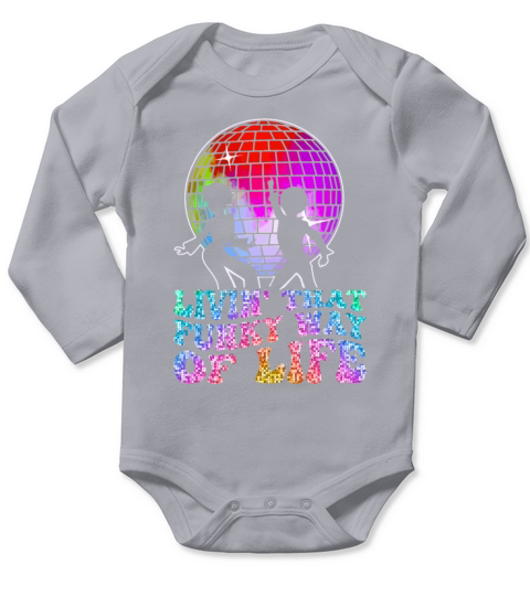 Vintage Retro Disco Fever Lifes Groovy Party Club Long Sleeve Baby One-Piece