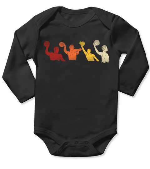Water Polo Retro Vintage Long Sleeve Baby One-Piece