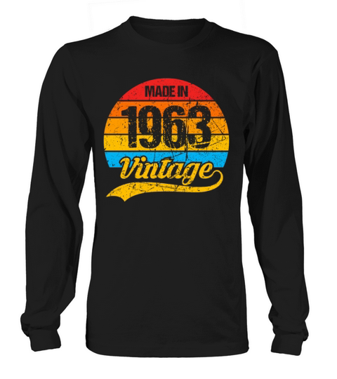 60 Years Vintage 1963 Retro 60th Birthday Long sleeved Unisex