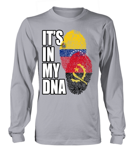 Angolan And Venezuelan Mix Heritage DNA Flag Long sleeved Unisex