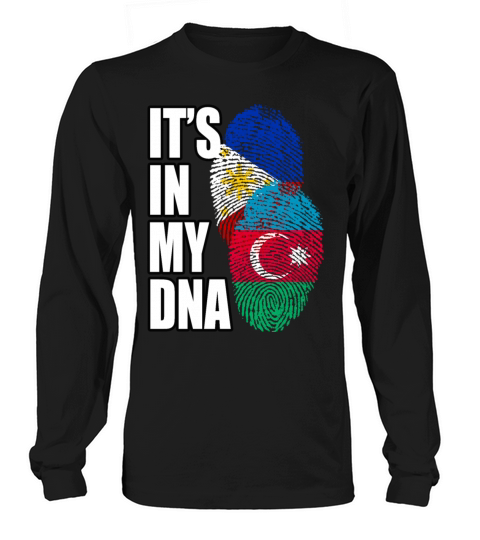 Azerbaijani And Filipino Mix Heritage DNA Flag Long sleeved Unisex