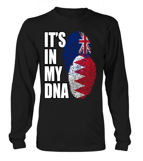 Bahraini And New Zealand Mix Heritage DNA Flag Long sleeved Unisex