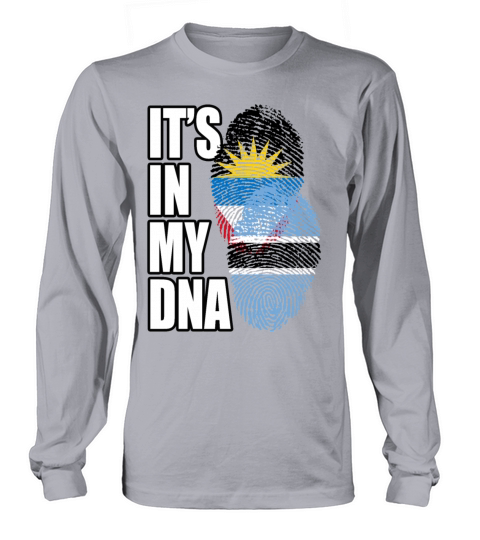 Botswana And Antiguan Mix Heritage DNA Flag Long sleeved Unisex