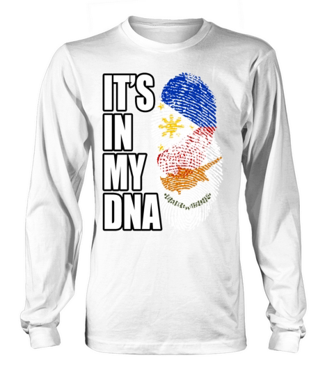 Cypriot And Filipino Mix Heritage DNA Flag Long sleeved Unisex