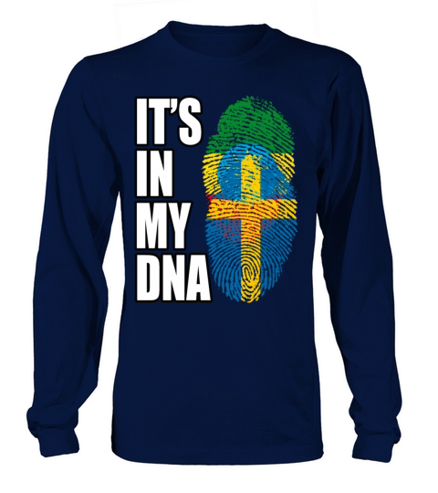 Ethiopian And Swedish Mix Heritage DNA Flag Long sleeved Unisex