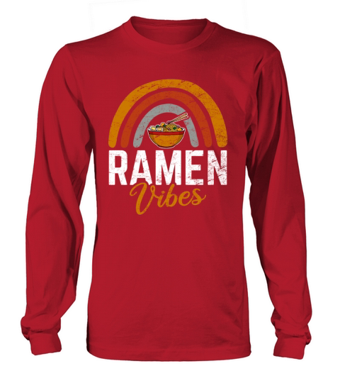 Kawaii Ramen Vibes Vintage Rainbow Japanese Ramen Long sleeved Unisex