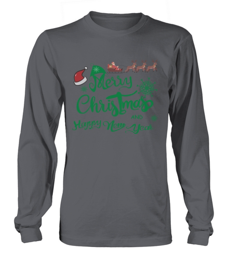 Merry Christmas and Happy New Year Long sleeved Unisex