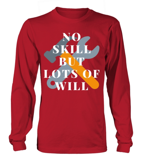 no skill but lots of will Vintage Xmas Present 80 Long sleeved Unisex
