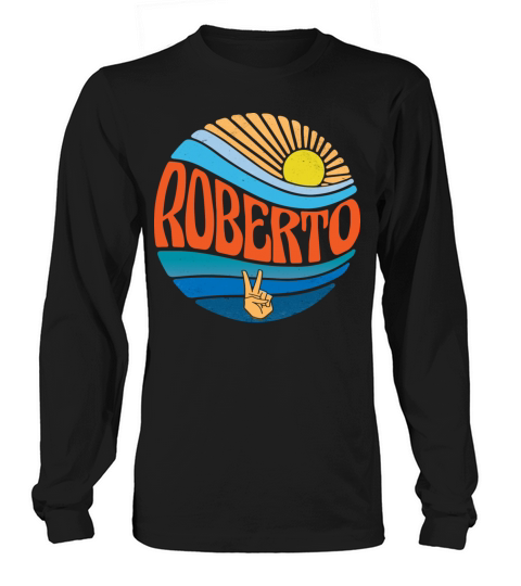 Roberto Shirt Vintage Sunset Roberto Groovy Tie Long sleeved Unisex