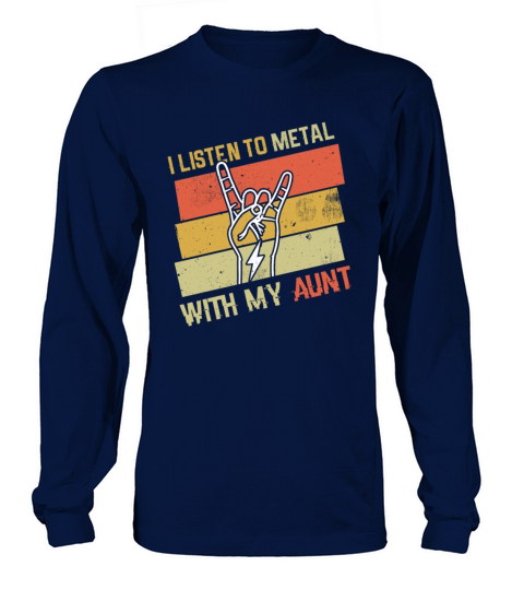 Vintage Metal With Aunt Metal Kid Music Lover Long sleeved Unisex