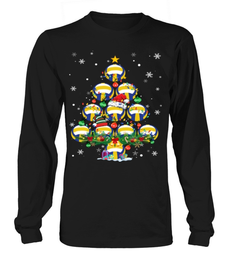 Volleyball Christmas Tree Santa Pickleball Lights Long sleeved Unisex