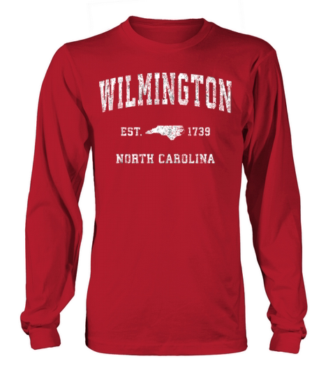 Wilmington North Carolina Nc Vintage Athletic Spor Long sleeved Unisex