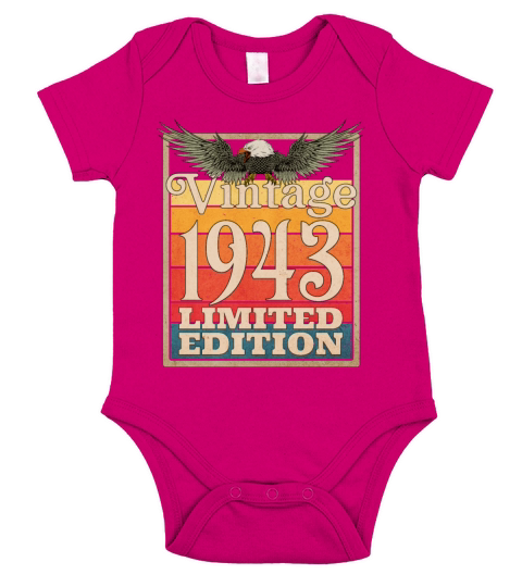 1943 Vintage Retro American Eagle Limited Edition Short Sleeve Baby One-Piece