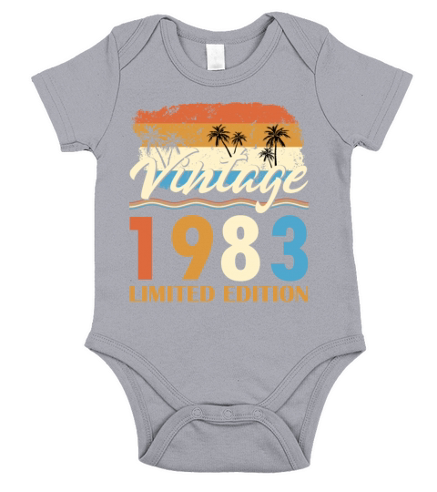 40th birthday vintage 1983 limited edition Short Sleeve Baby One-Piece