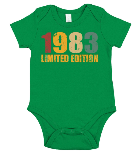 40th birthday vintage 1983 limited edition Short Sleeve Baby One-Piece