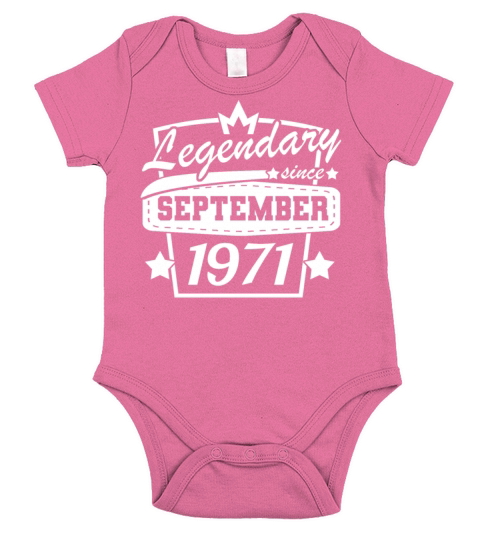 50th birthday September 1971 vintage retro Short Sleeve Baby One-Piece