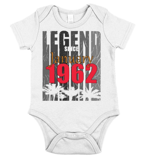 60 Years Legendary Since January 1962 Short Sleeve Baby One-Piece