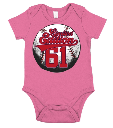 60th BIRTHDAY BASEBALL LIMITED EDITION 1961 Short Sleeve Baby One-Piece