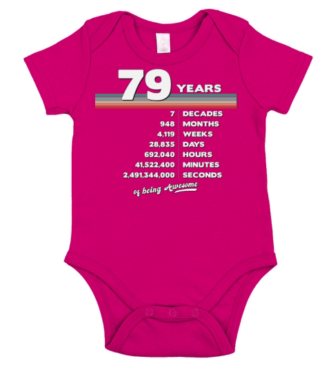 79th Birthday Vintage 79 Years Old Retro 948 Short Sleeve Baby One-Piece