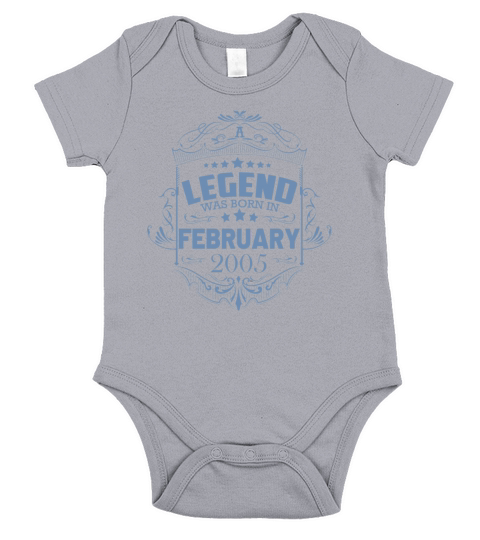 A legend was born in February 2005 Short Sleeve Baby One-Piece