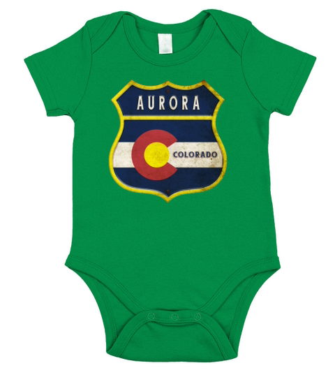 Aurora Colorado coat of arms design Short Sleeve Baby One-Piece