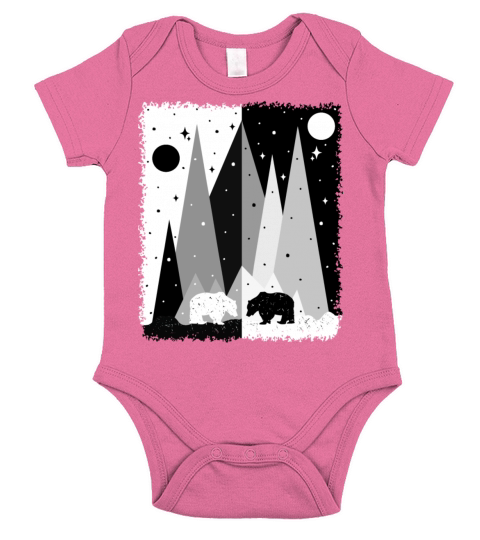 Bear In The Mountains Short Sleeve Baby One-Piece