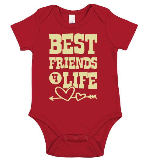 best friends 4 life Short Sleeve Baby One-Piece