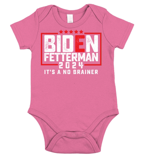 Biden Fetterman 2024 Vintage Short Sleeve Baby One-Piece