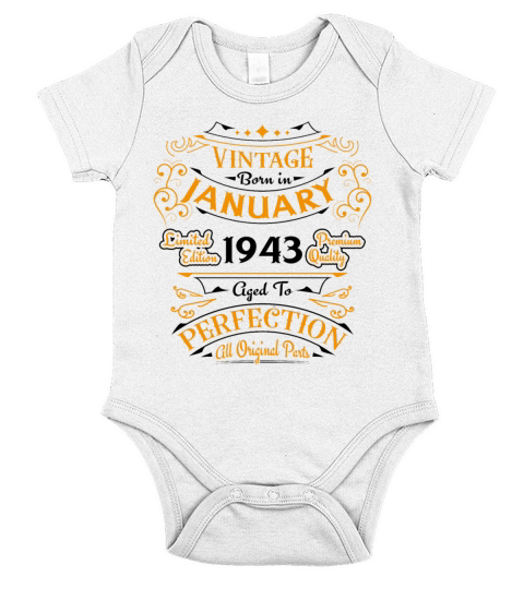 Birthday Gift Born In January 1943 Short Sleeve Baby One-Piece