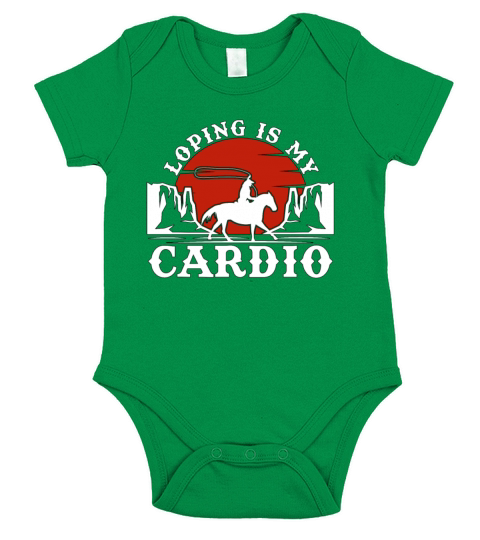 Cutting Horse Loping Is My Cardio Cowboy Horseman Short Sleeve Baby One-Piece