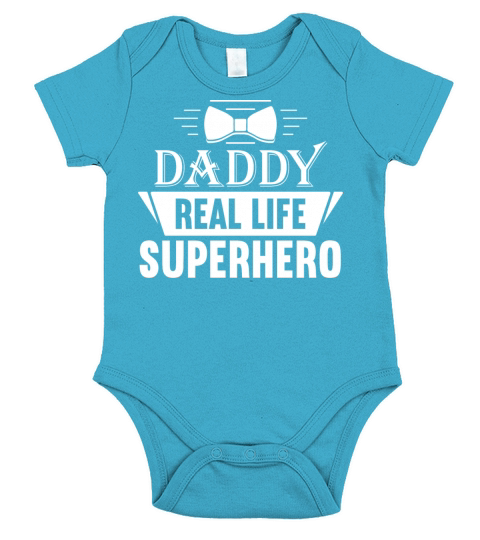 Dad A Real Hero In Real Life Short Sleeve Baby One-Piece